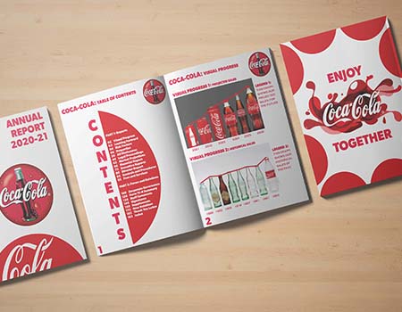 Annual report in a mockup