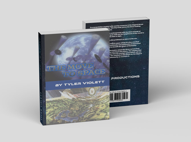Going to space book cover mockup